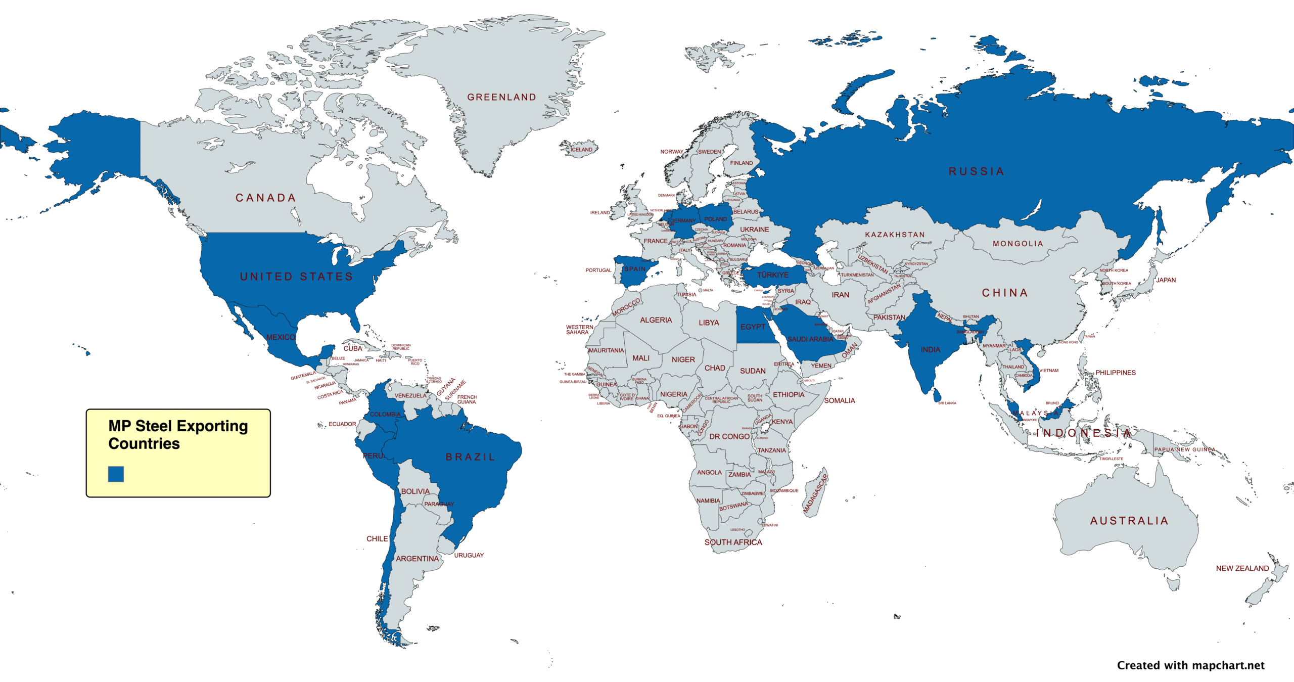 MP Steel Exporting Countries